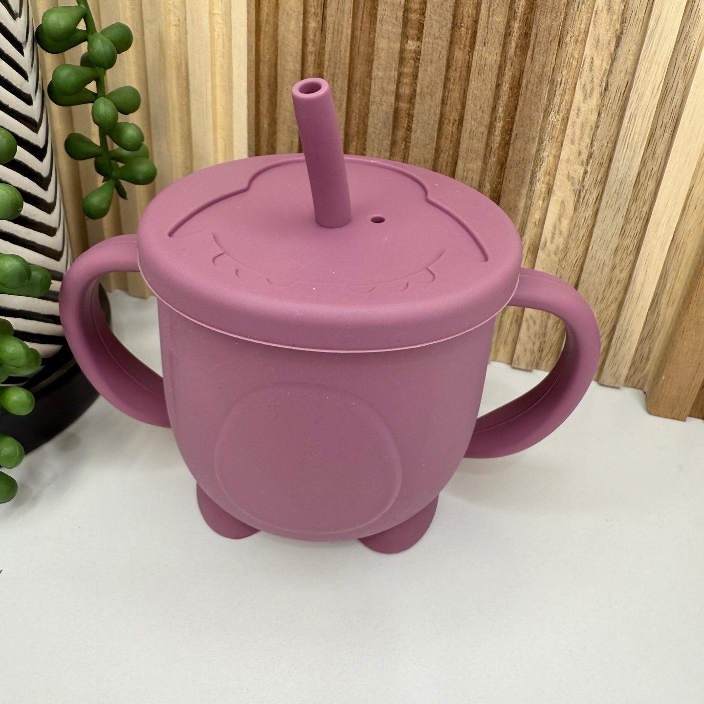 Silicone Straw Cup | Purple
